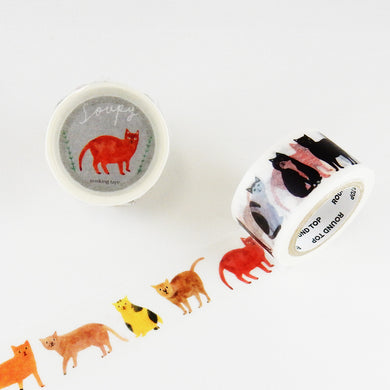 Round Top Soupy Tang Washi Tape - Cat