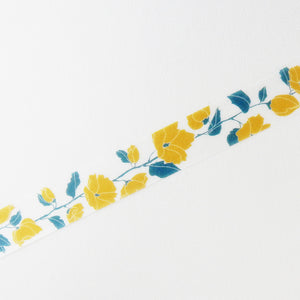 Round Top MiriKulo:rer Washi Tape - Yellow Flowers