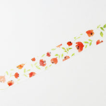 Load image into Gallery viewer, Round Top MiriKulo:rer Washi Tape - Red Flowers