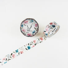 Load image into Gallery viewer, Round Top MiriKulo:rer Washi Tape - Pink &amp; Blue Flower