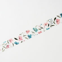 Load image into Gallery viewer, Round Top MiriKulo:rer Washi Tape - Pink &amp; Blue Flower