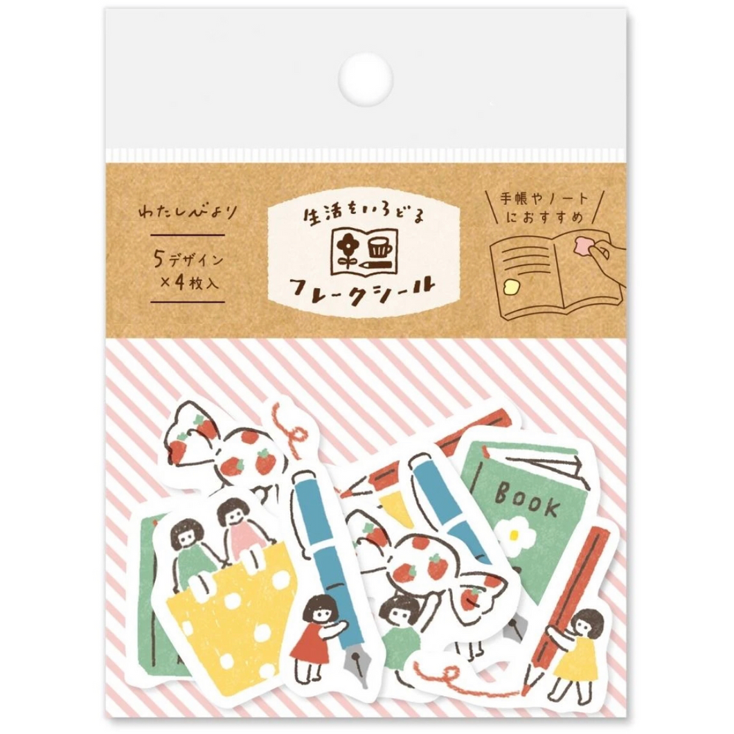 Watashi Biyori Sticker Flakes - Stationery Fairies