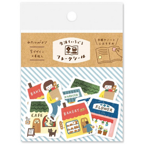 Watashi Biyori Sticker Flakes - Going Out